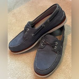 Sperry Mens Gold Cup Authentic Original Cross Lace Boat Shoe 10.5 Navy Blue